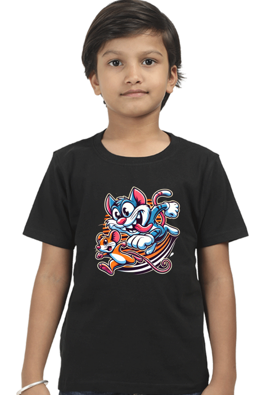 Boy Round Neck Half Sleeve Classic-TOM And Jerry