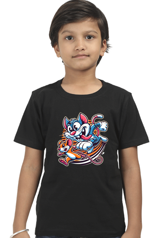 Boy Round Neck Half Sleeve Classic-TOM And Jerry