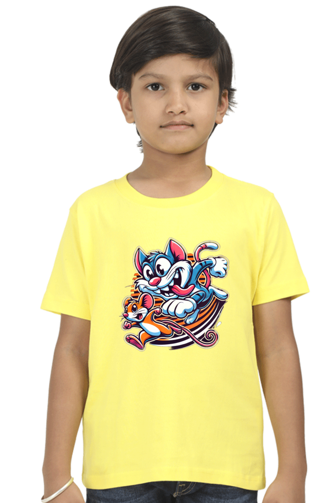 Boy Round Neck Half Sleeve Classic-TOM And Jerry