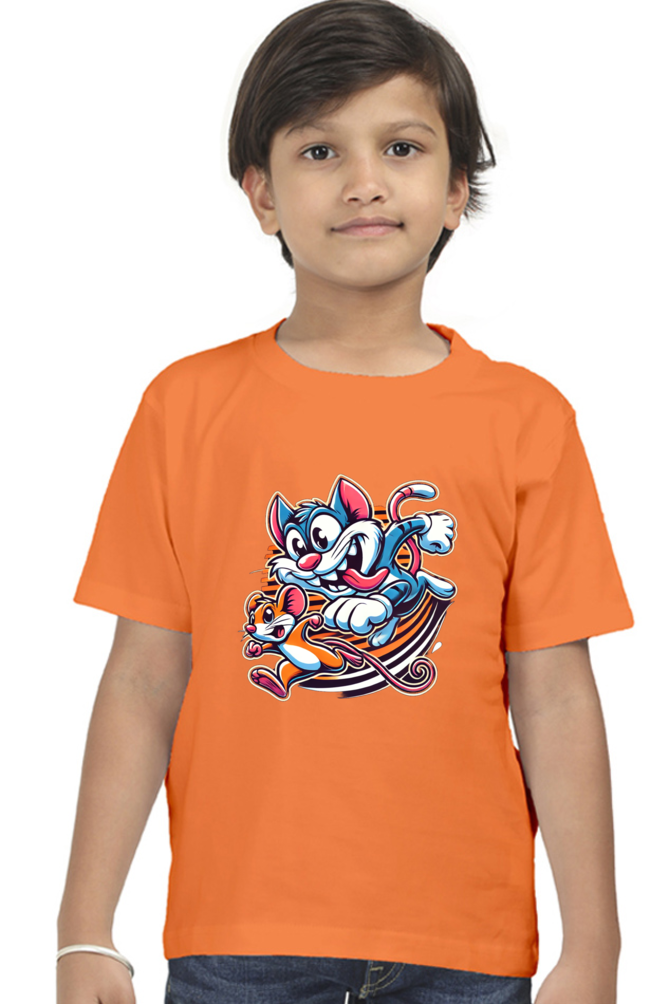 Boy Round Neck Half Sleeve Classic-TOM And Jerry