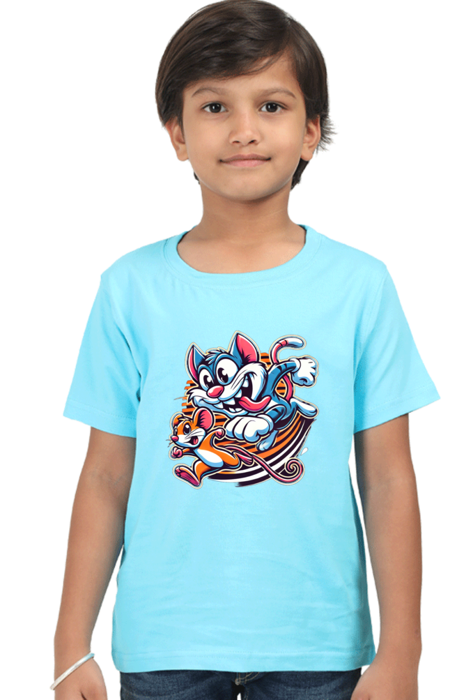 Boy Round Neck Half Sleeve Classic-TOM And Jerry