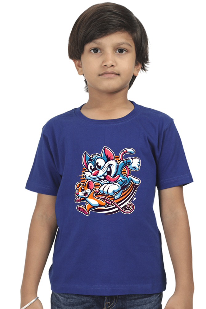 Boy Round Neck Half Sleeve Classic-TOM And Jerry